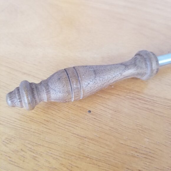 Vintage Pewter Candle Snuffer with Wood Handle 10" - Picture 5 of 6